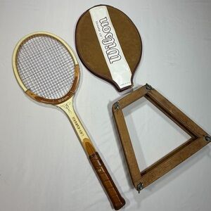 Wilson Vintage Lady Advantage Wood Tennis Racket with Original Case & Frame